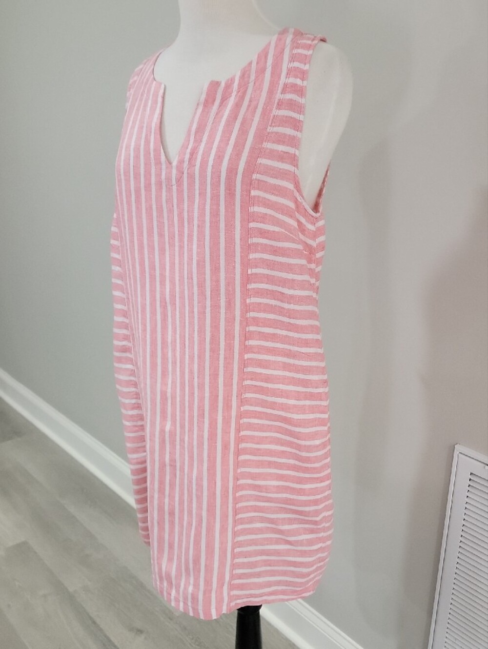Sigrid Olsen Linen Striped Midi Dress - Picture 4 of 13